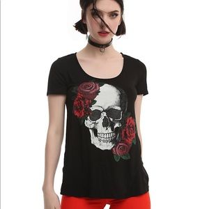 Glitter skull mesh/open top